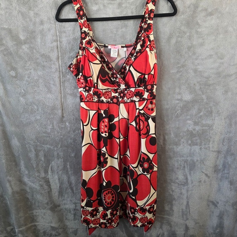 Vintage Y2K Halo Geometric Floral Empire Waist Dress